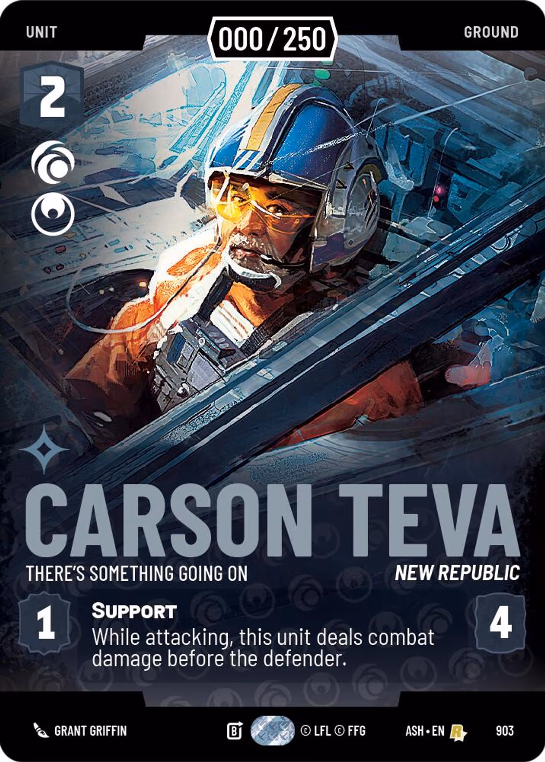 Carson Teva - There's Something Going On ASH-903 Prestige Serialized Star Wars Unlimited card