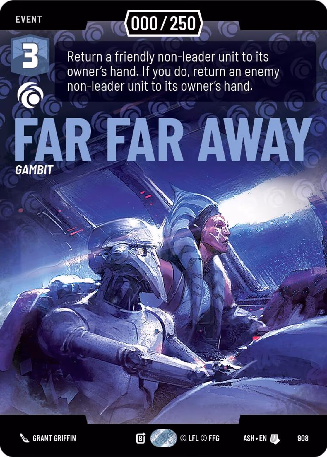 Far Far Away ASH-908 Prestige Serialized Star Wars Unlimited card