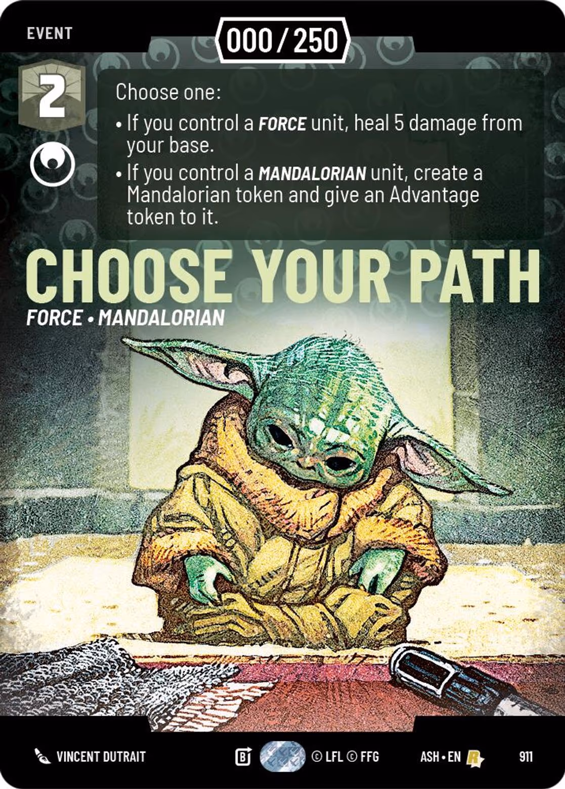 Choose Your Path ASH-911 Prestige Serialized Star Wars Unlimited card