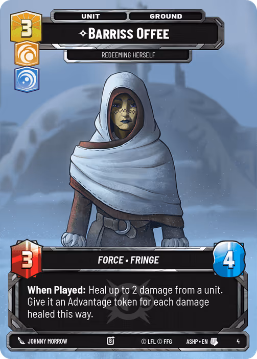 Barriss Offee - Redeeming Herself ASHOP-004 Star Wars Unlimited card