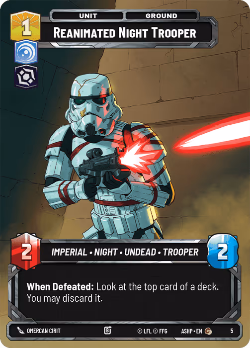 Reanimated Night Trooper ASHOP-005 Star Wars Unlimited card