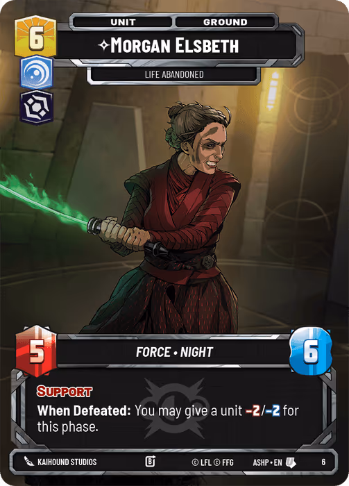 Morgan Elsbeth - Life Abandoned ASHOP-006 Star Wars Unlimited card