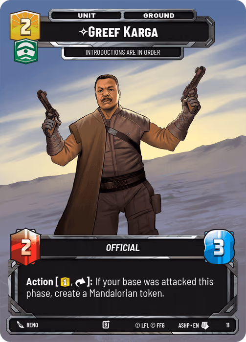 Greef Karga - Introductions are in Order ASHOP-011 Star Wars Unlimited card