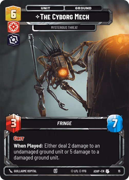 The Cyborg Mech - Mysterious Threat ASHOP-015 Star Wars Unlimited card