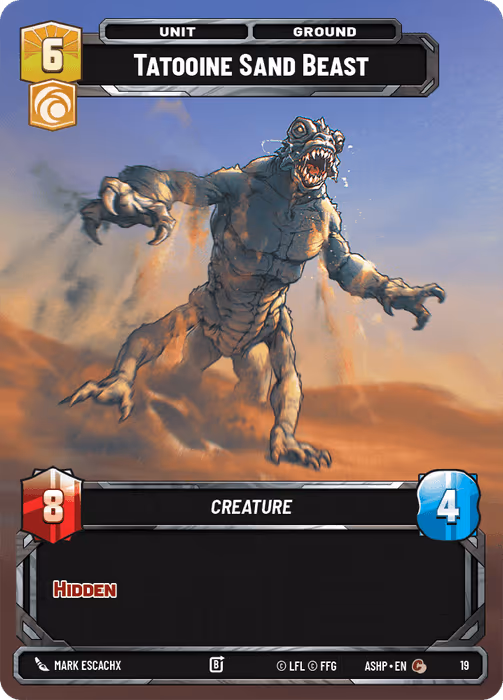 Tatooine Sand Beast ASHOP-019 Star Wars Unlimited card