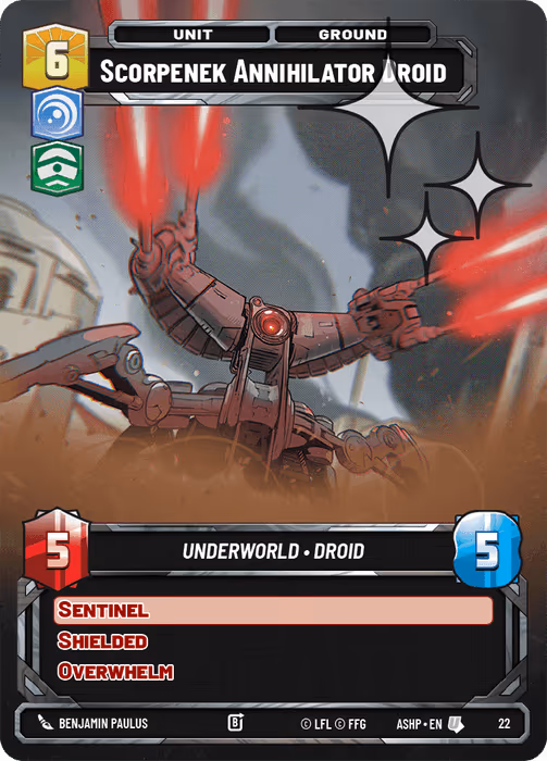 Scorpenek Annihilator Droid ASHOP-022 OP Promo Foil Star Wars Unlimited card