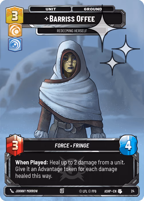 Barriss Offee - Redeeming Herself ASHOP-024 OP Promo Foil Star Wars Unlimited card