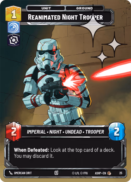 Reanimated Night Trooper ASHOP-025 OP Promo Foil Star Wars Unlimited card