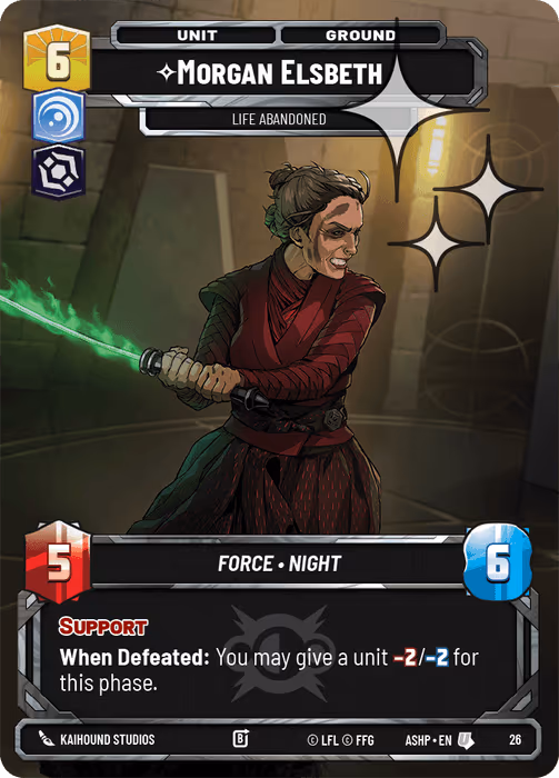 Morgan Elsbeth - Life Abandoned ASHOP-026 OP Promo Foil Star Wars Unlimited card