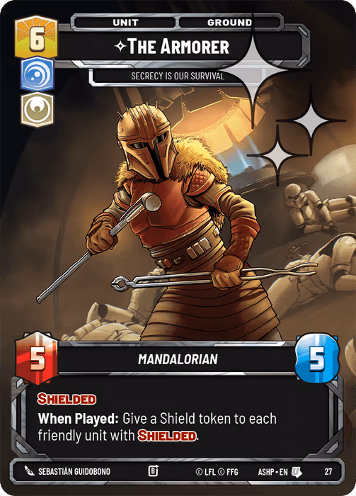 The Armorer - Secrecy is Our Survival ASHOP-027 OP Promo Foil Star Wars Unlimited card