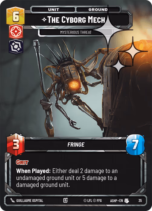 The Cyborg Mech - Mysterious Threat ASHOP-035 OP Promo Foil Star Wars Unlimited card