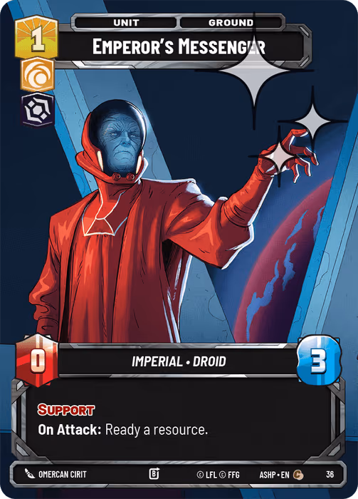 Emperor's Messenger ASHOP-036 OP Promo Foil Star Wars Unlimited card