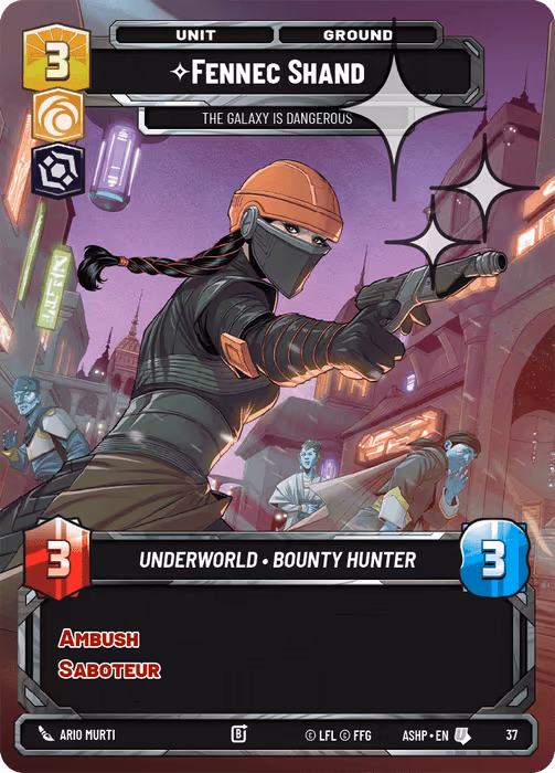 Fennec Shand - The Galaxy is Dangerous ASHOP-037 OP Promo Foil Star Wars Unlimited card
