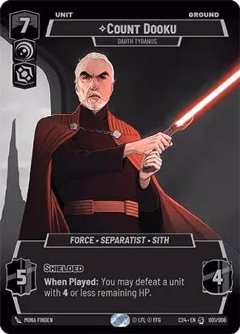 Count Dooku - Darth Tyrannus C24-001 Star Wars Unlimited card