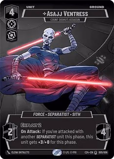 Asajj Ventress - Count Dooku's Assassin C24-005 Star Wars Unlimited card