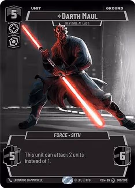 Darth Maul - Revenge At Last C24-006 Star Wars Unlimited card