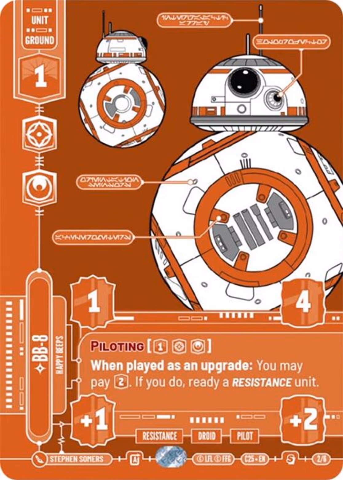 BB-8 - Happy Beeps C25-2 Star Wars Unlimited card