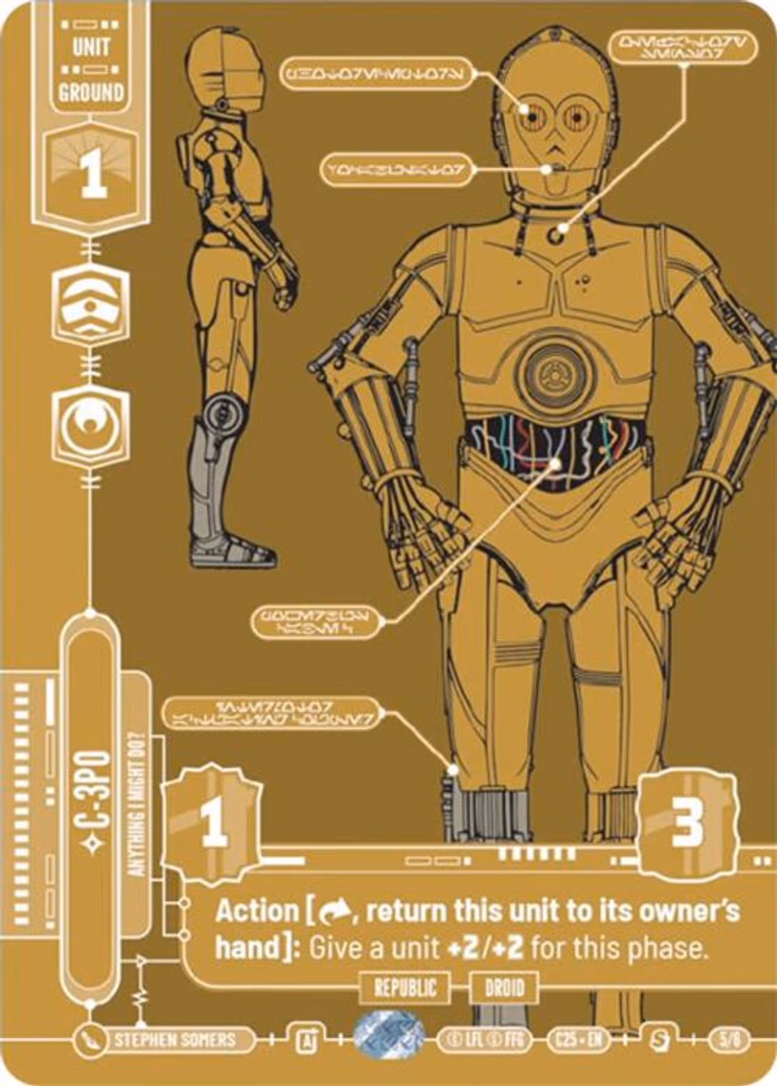 C-3P0 - Anything I Might Do? C25-5 Star Wars Unlimited card