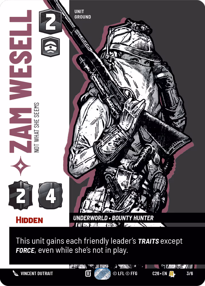 Zam Wesell - Not What She Seems C26-3 Star Wars Unlimited card