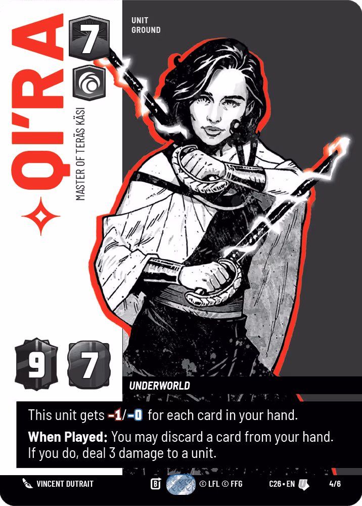 Qi'ra - Master of Teräs Käsi C26-4 Star Wars Unlimited card