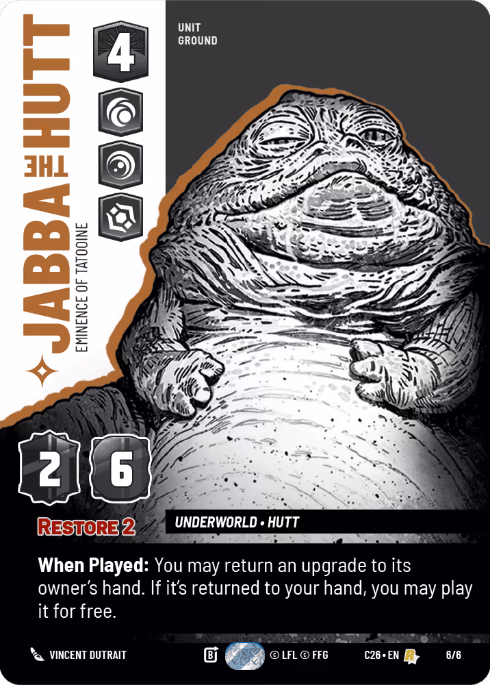 Jabba the Hutt - Eminence of Tatooine C26-6 Star Wars Unlimited card