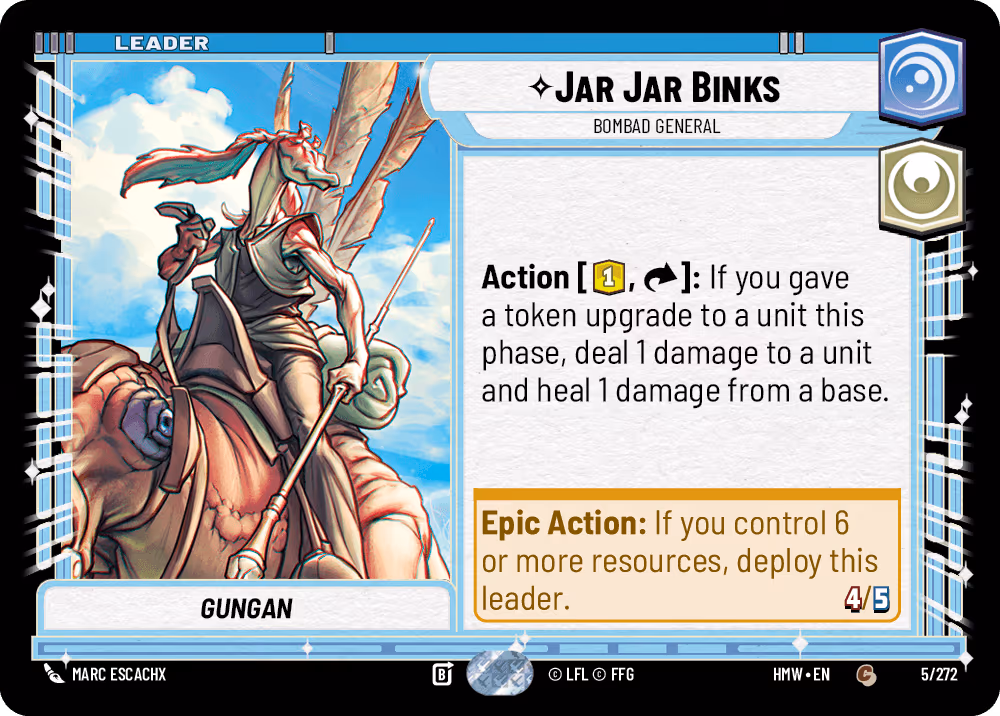 Jar Jar Binks - Bombad General HMW-005 Star Wars Unlimited card