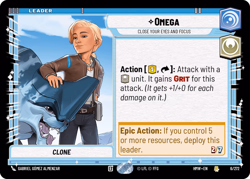 Omega - Close Your Eyes and Focus HMW-006 Star Wars Unlimited card