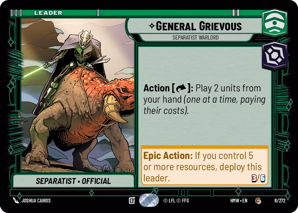 General Grievous Star Wars Unlimited leader