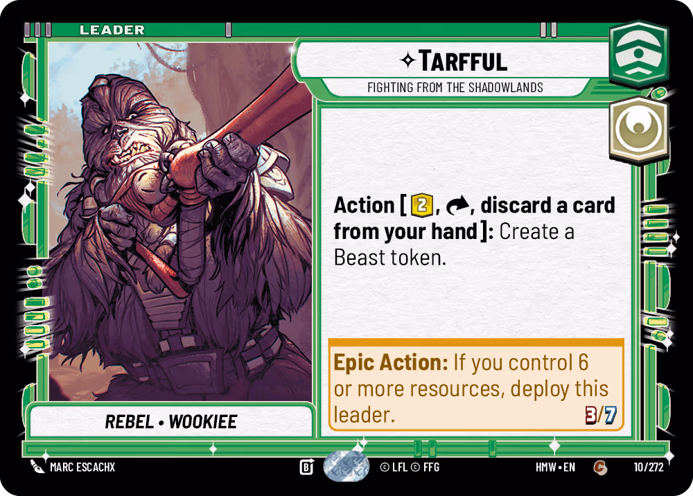 Tarfful - Fighting From the Shadowlands HMW-010 Star Wars Unlimited card