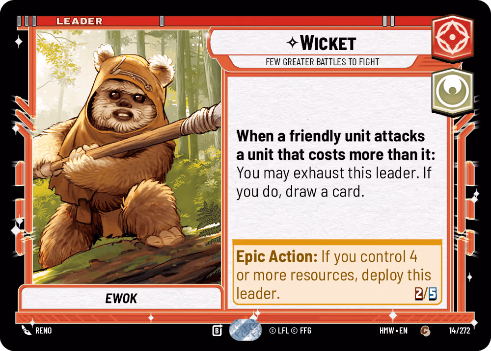 Wicket - Few Greater Battles to Fight HMW-014 Star Wars Unlimited card
