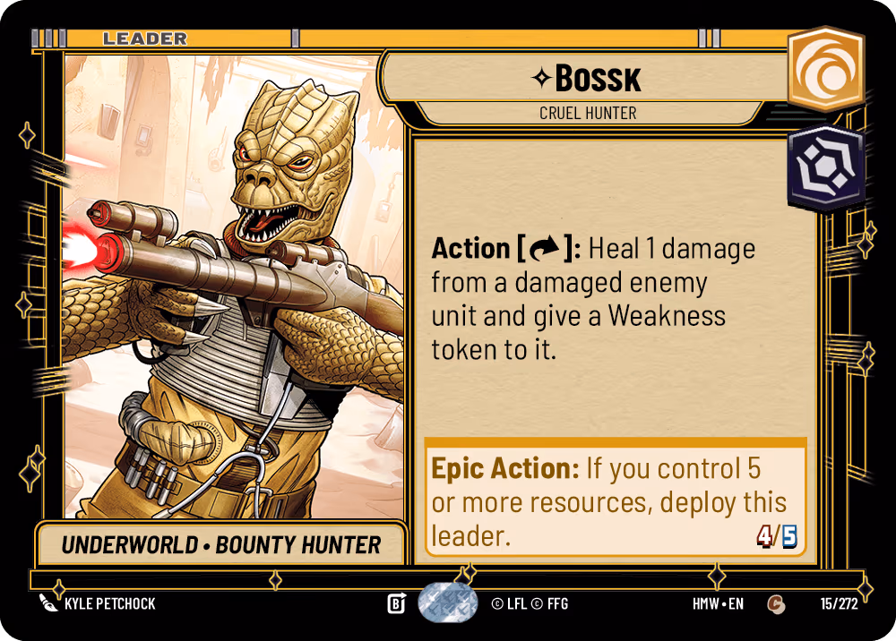 Bossk - Cruel Hunter HMW-015 Star Wars Unlimited card