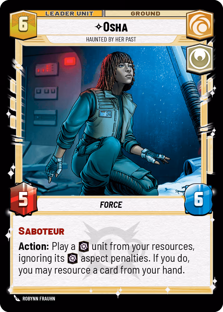 Osha - Haunted by Her Past HMW-017 Star Wars Unlimited card (back face)