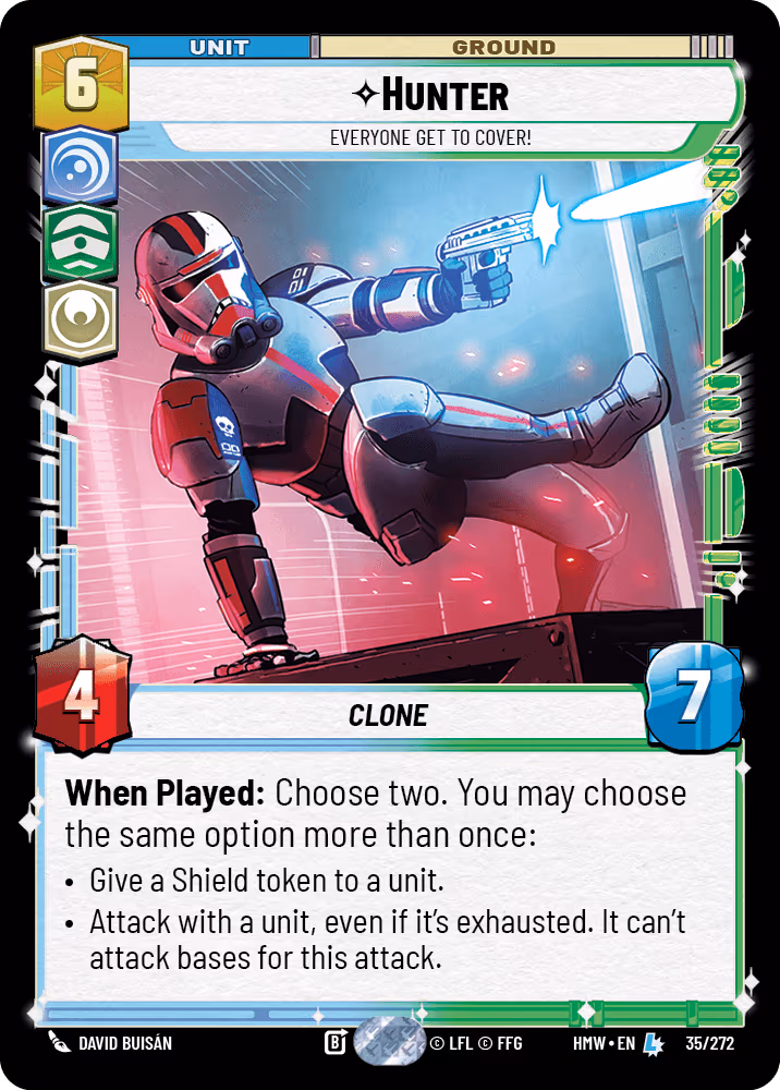Hunter - Everyone Get to Cover! HMW-035 Star Wars Unlimited card