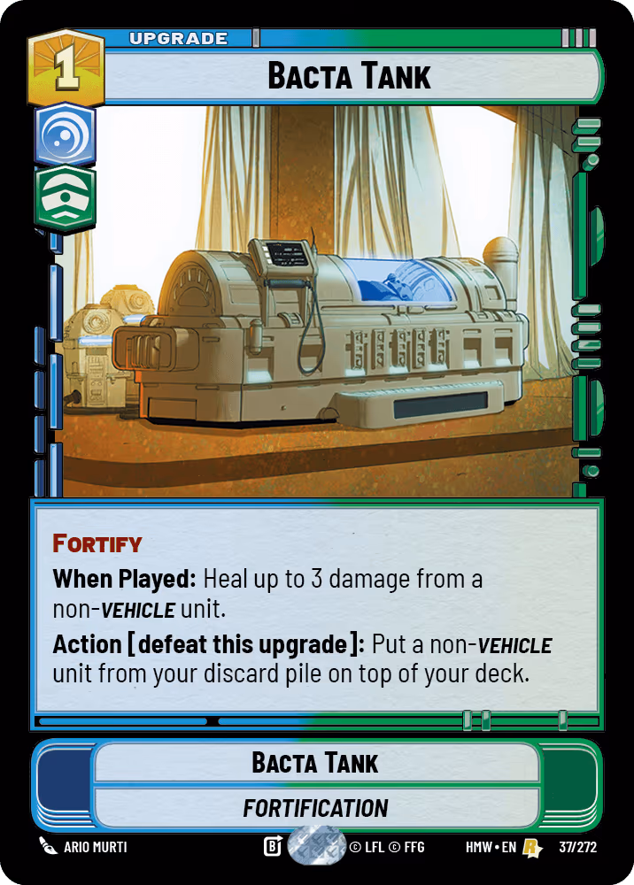 Bacta Tank HMW-037 Star Wars Unlimited card