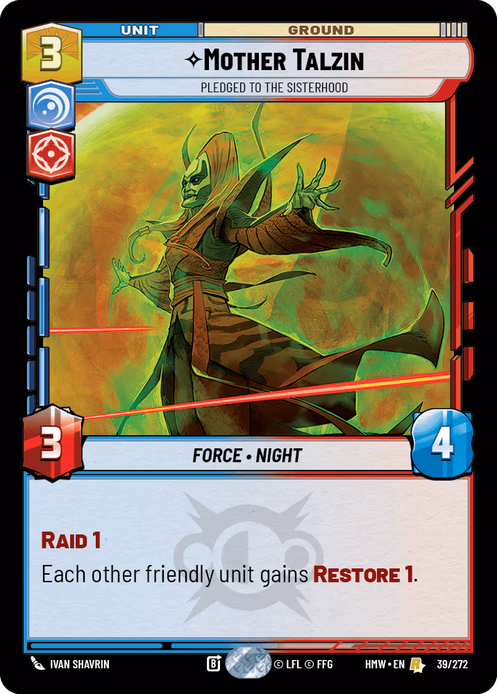 Mother Talzin - Pledged to the Sisterhood HMW-039 Star Wars Unlimited card