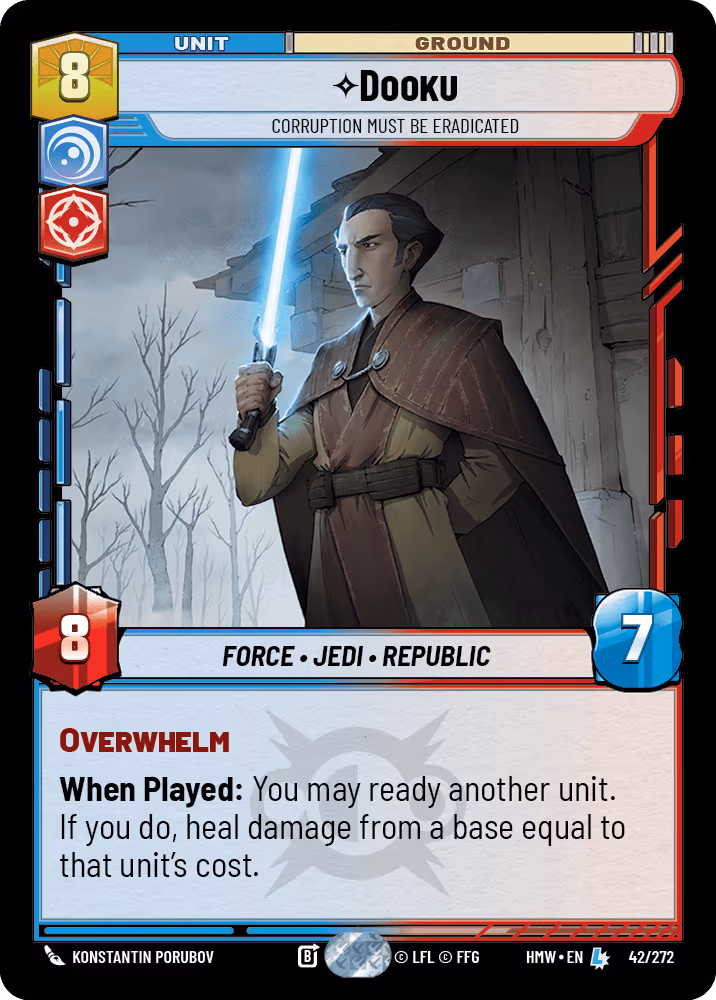 Dooku - Corruption Must Be Eradicated HMW-042 Star Wars Unlimited card