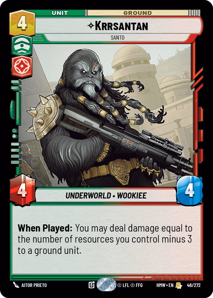 Krrsantan - Santo HMW-046 Star Wars Unlimited card