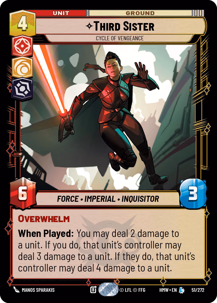 Third Sister - Cycle of Vengeance HMW-051 Star Wars Unlimited card