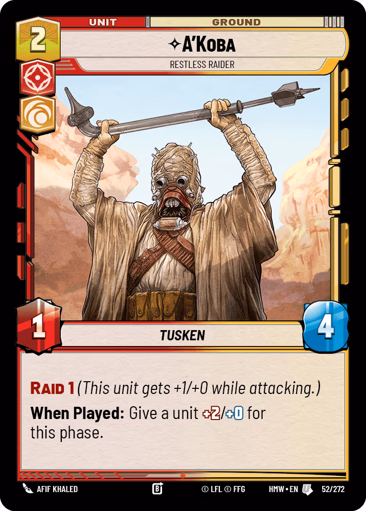 A'Koba - Restless Raider HMW-052 Star Wars Unlimited card
