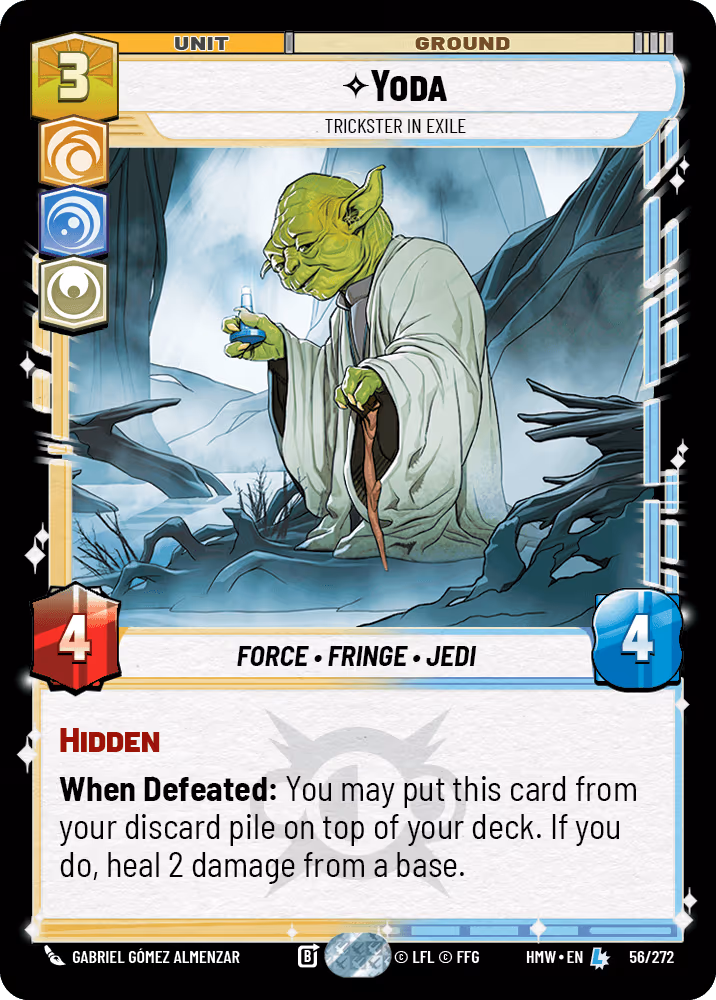Yoda - Trickster in Exile HMW-056 Star Wars Unlimited card