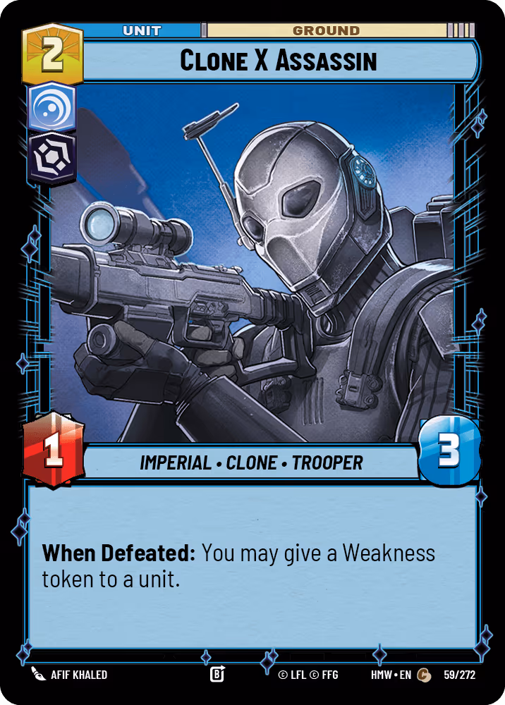 Clone X Assassin HMW-059 Star Wars Unlimited card