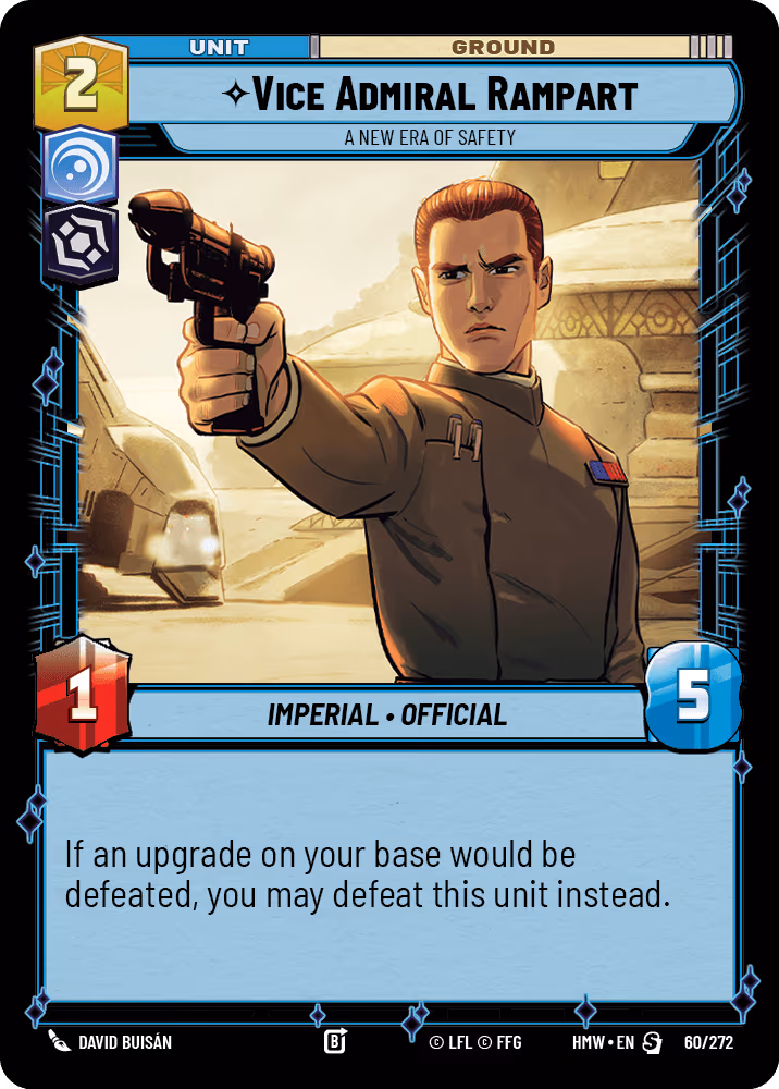 Vice Admiral Rampart - A New Era of Safety HMW-060 Star Wars Unlimited card