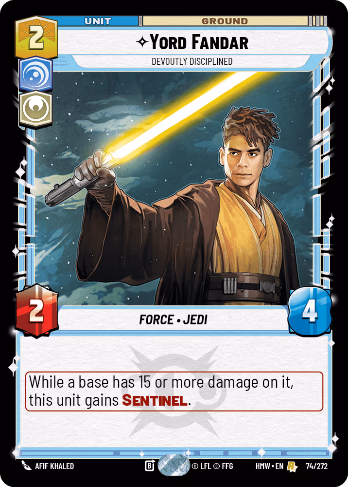 Yord Fandar - Devoutly Disciplined HMW-074 Star Wars Unlimited card