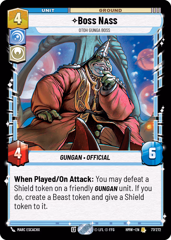 Boss Nass - Otoh Gunga Boss HMW-077 Star Wars Unlimited card