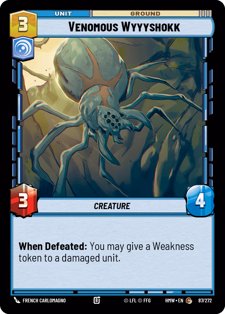 Venomous Wyyyshokk HMW-087 Star Wars Unlimited card