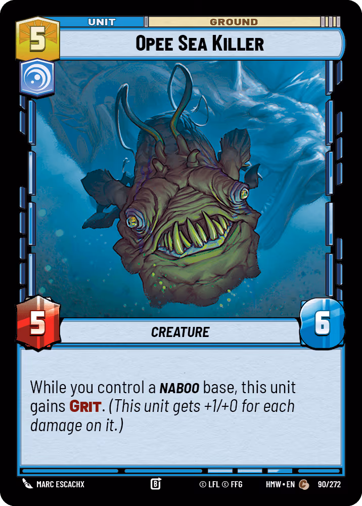 Opee Sea Killer HMW-090 Star Wars Unlimited card