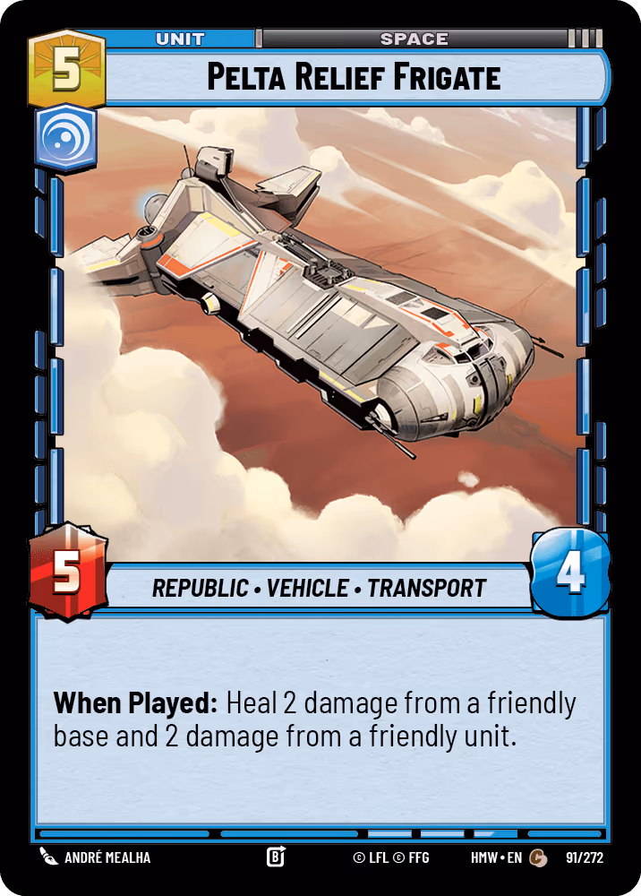 Pelta Relief Frigate HMW-091 Star Wars Unlimited card