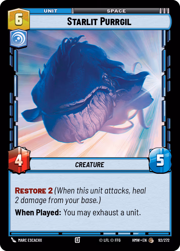 Starlit Purrgil HMW-092 Star Wars Unlimited card