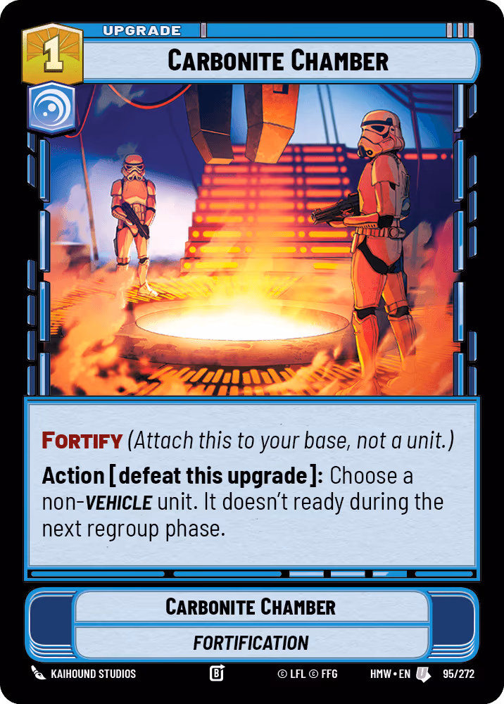 Carbonite Chamber HMW-095 Star Wars Unlimited card