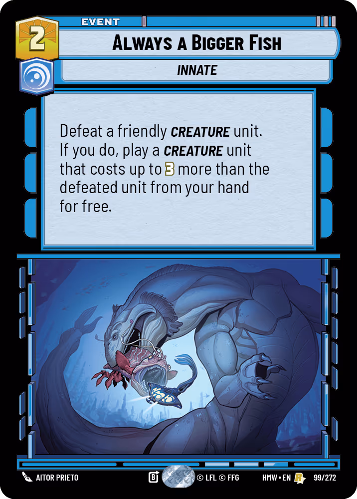 Always a Bigger Fish HMW-099 Star Wars Unlimited card